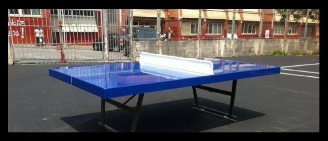 Mesas de ping pong para colegios.