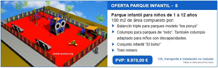 Oferta parque infantil 6. Catálogo AUNOR SL.