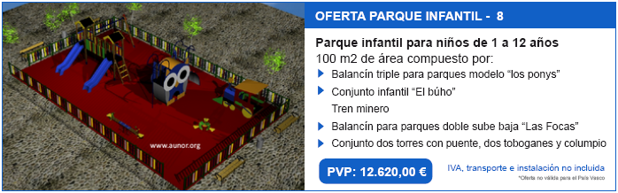 Oferta parque infantil. Modelo Aunor 8.