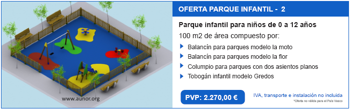 Venta de parques infantiles. Oferta Parque Infantil Aunor 2